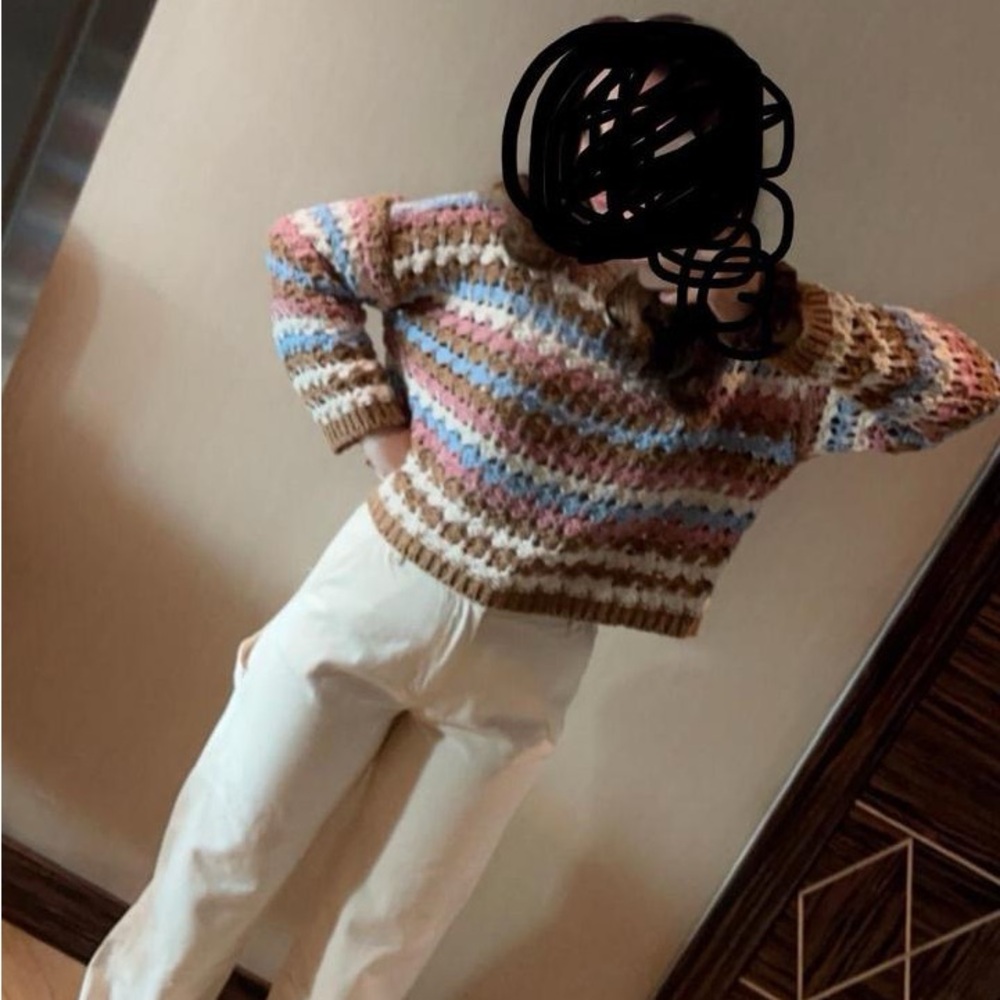Stradivarius crochet sweater